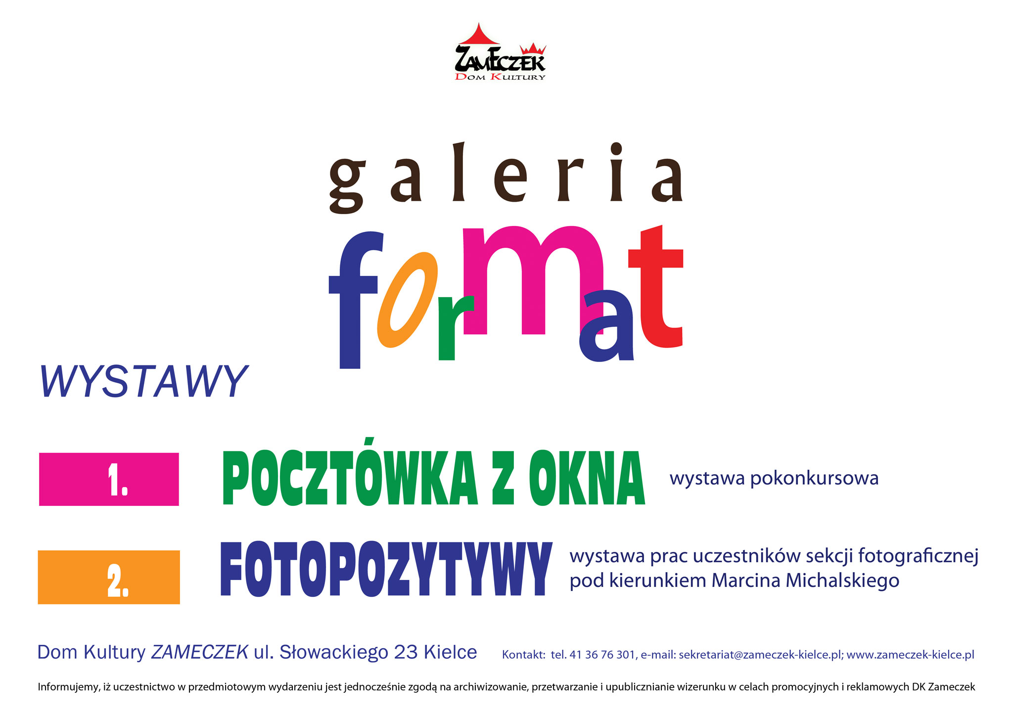 Galeria FORMAT wystawy fotopozytywy pocztowka m2021
