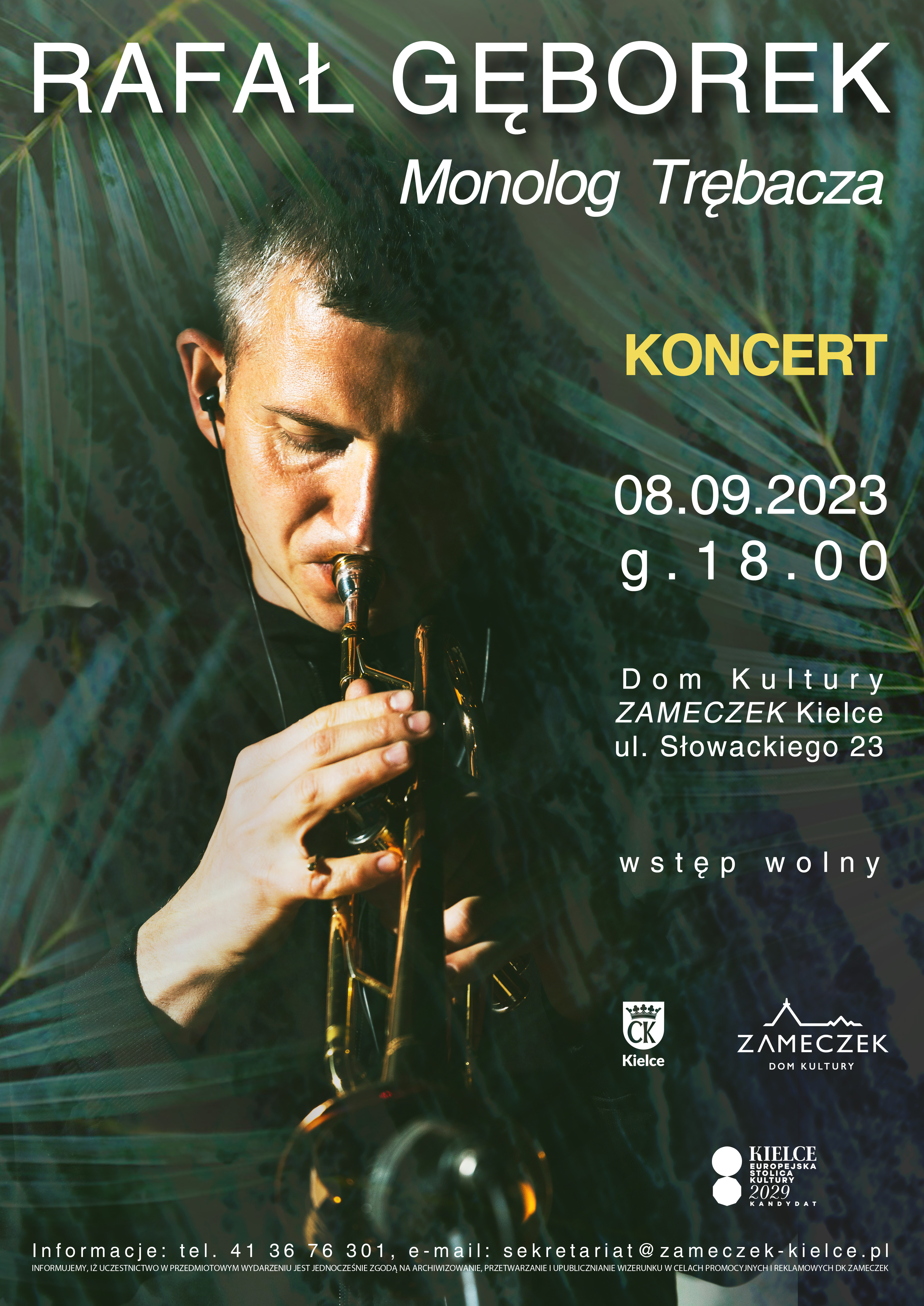 Plakat Rafał Gęborek koncert OK